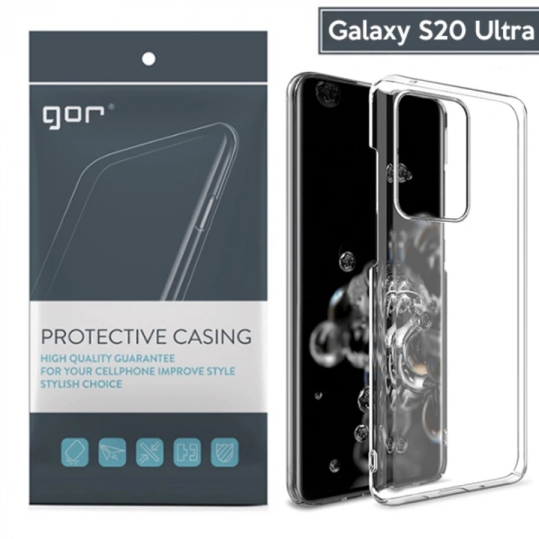 GOR Samsung Galaxy S20 Ultra Kamera Korumalı Ultra Slim Silikon Kılıf