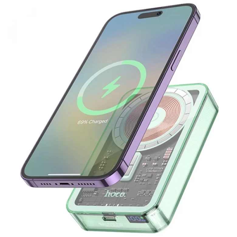HOCO Q14A Ice Crystal 10000mAh PD20W Magsafe Uyumlu Manyetik Hızlı Şarj Powerbank