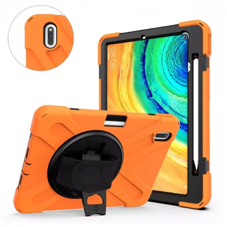 Huawei MatePad Pro 10.8 Kılıf Shockproof 3 Katmanlı Standlı Zırh Kılıf