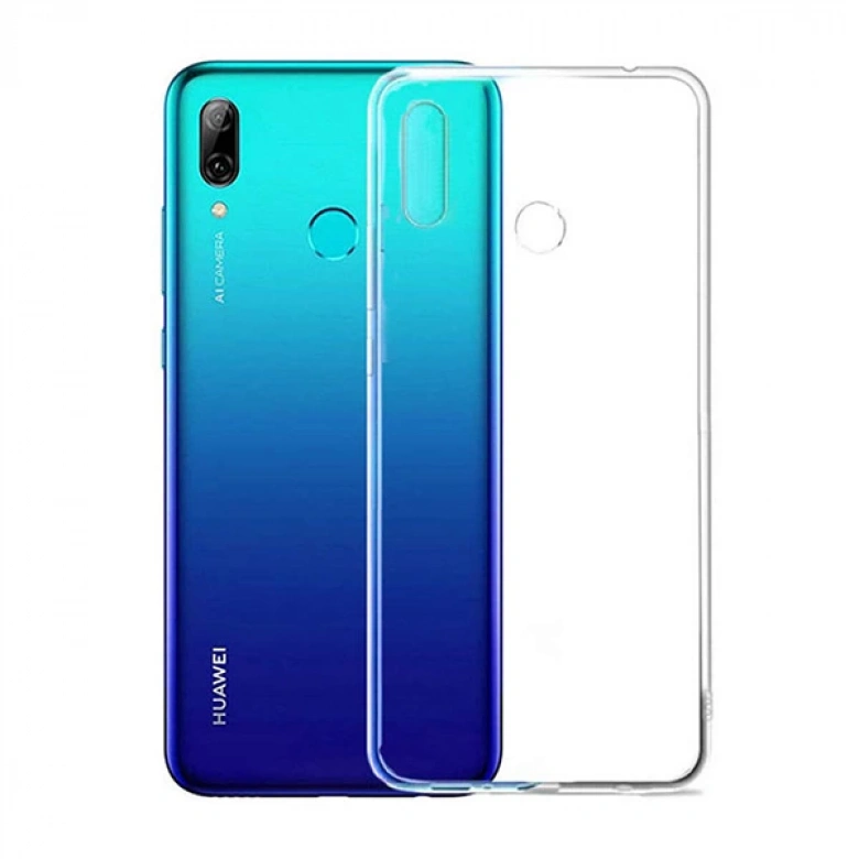 Huawei P Smart 2019 Kamera Korumalı Şeffaf Silikon Kılıf