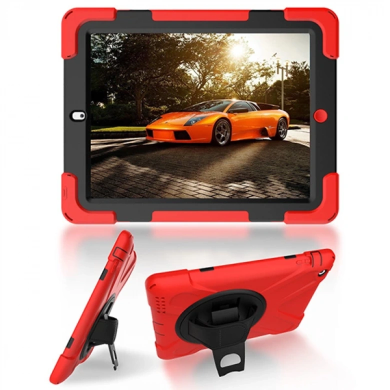İPad 2-İPad 3-İPad 4-Shockproof 3 Katmanlı Standlı Zırh Kılıf