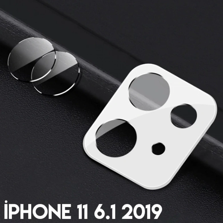 İPhone 11 6.1 2019 Kamera Koruma Metal Lens+ Kırılmaz Cam Set