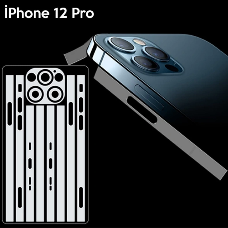 İPhone 12 Pro 6.1 Hidrojel Hayalet Yan Alt Üst Kamera Kaplama Film