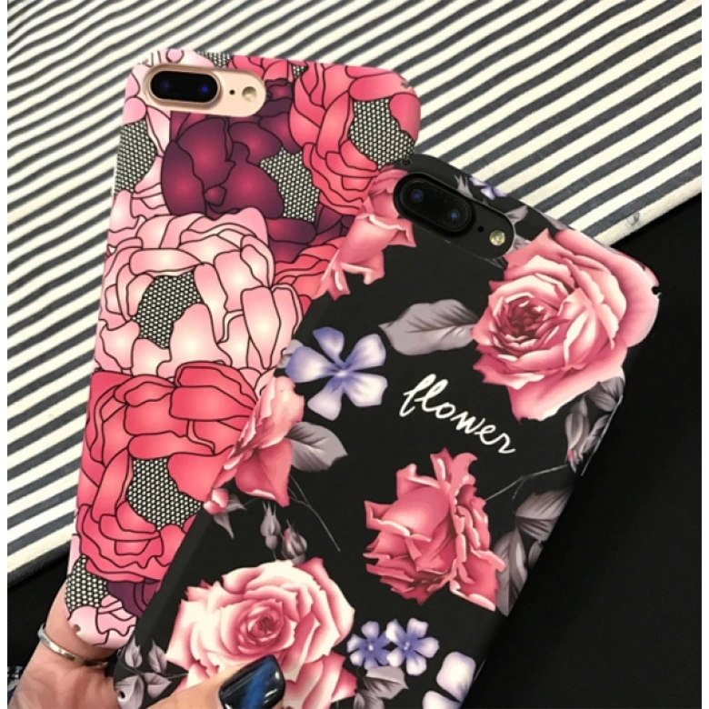 İphone 6plus İphone 6s Plus 3d Gül Desenli Premium Pc Kılıf