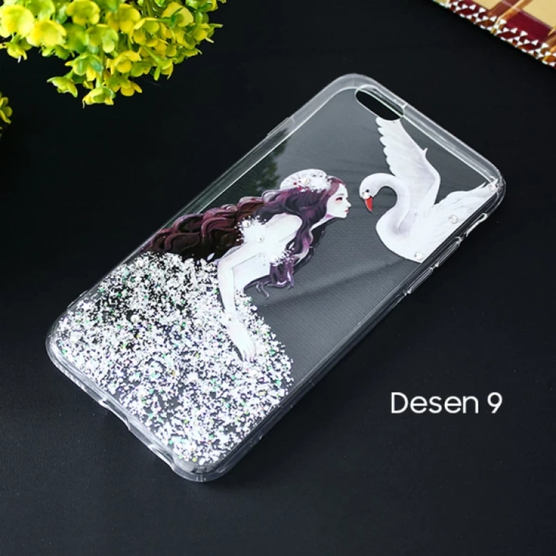 iPhone SE3-SE2 İPhone 8-7 Kılıf 3d Diamond Elbise Şeffaf Silikon Kılıf