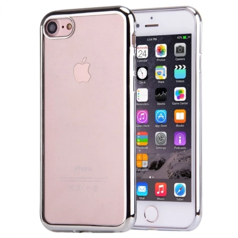 iPhone SE3-SE2 İPhone 8-7 Kılıf Lazer Kaplama Şeffaf Silikon Kılıf