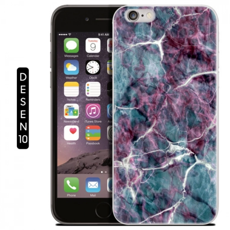 iPhone SE3-SE2 İPhone 8-7 Kılıf Mermer Desenli Soft Silikon Kılıf