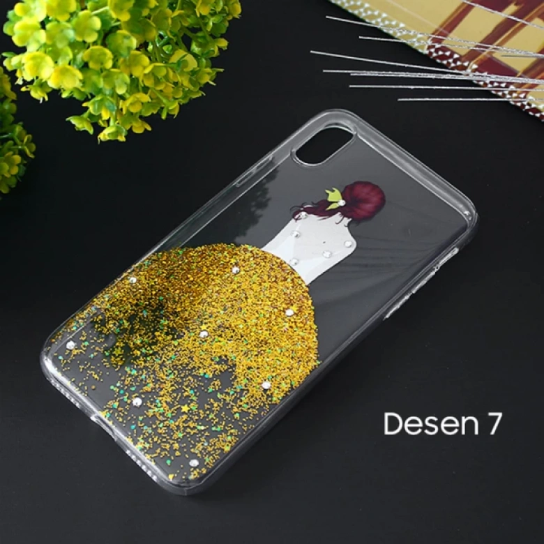 İphone X Xs 3d Diamond Elbise Şeffaf Silikon Kılıf