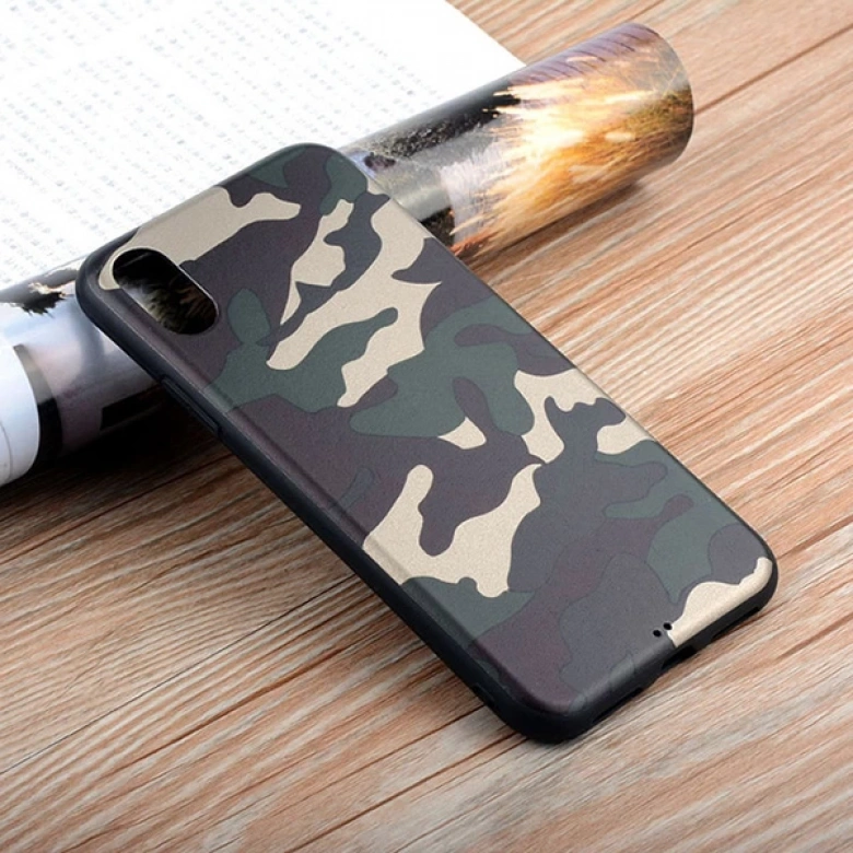 İPhone X Xs Kamuflaj Darbe Emici Silikon Kılıf
