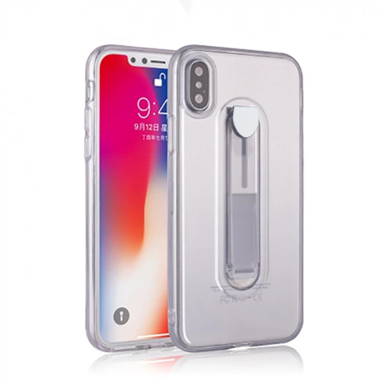 İphone X Xs Selfie Yüzüklü Şeffaf Silikon Kılıf