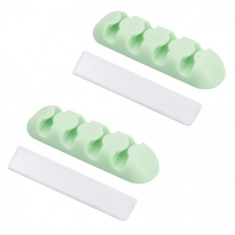 Kablo Tutucu Masa Kenarı Yapışkanlı 4 Girişli(2adet Set)