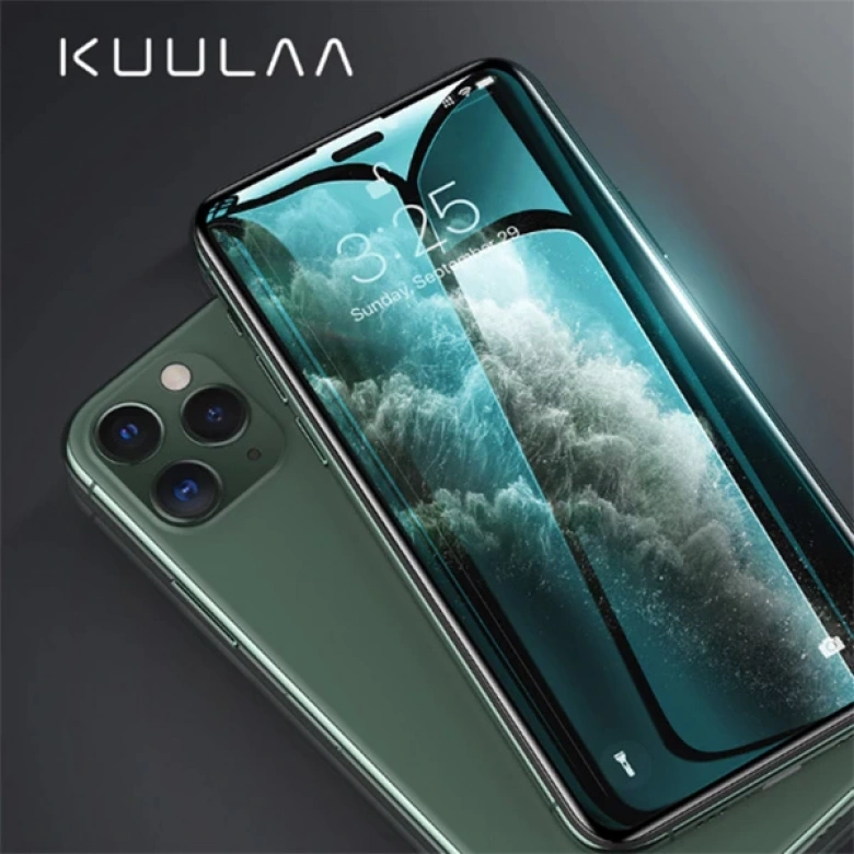 KUULAA İPhone 11 Pro Max,3D Full Kırılmaz Tempered Cam Koruyucu