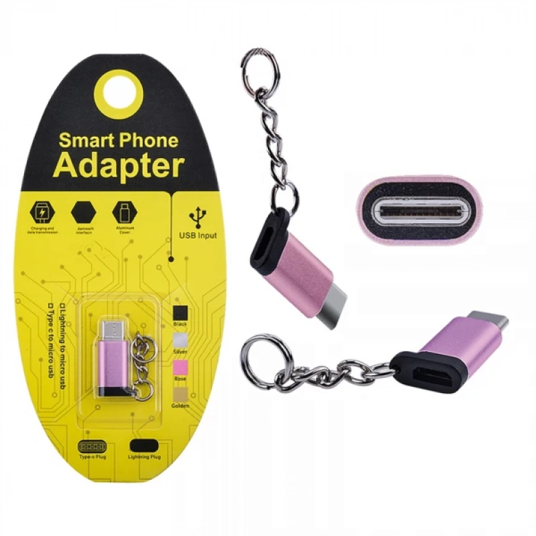 Mikro USB to Type C Dönüştürücü Çevirici Anahtarlıklı Başlık