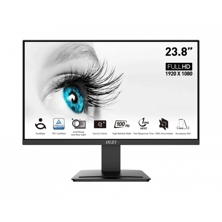 23.8 MSI PRO MP2412 FHD 1MS 100HZ FLAT VA