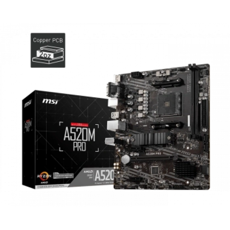 MSI A520M PRO DDR4 4600/1866Mhz M.2 MATX AM4