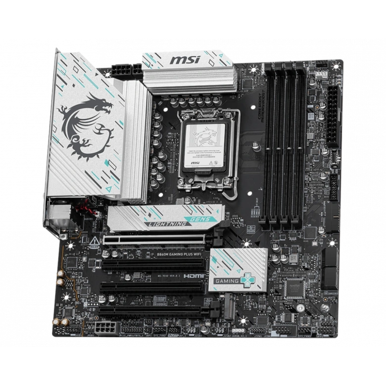 MSI B860M GAMING PLUS WIFI SOKET 1851 DDR5 8600MHZ(OC) 3xM.2 1x TB4 HDMI DISPLAY 5G LAN WIFI 7 mATX
