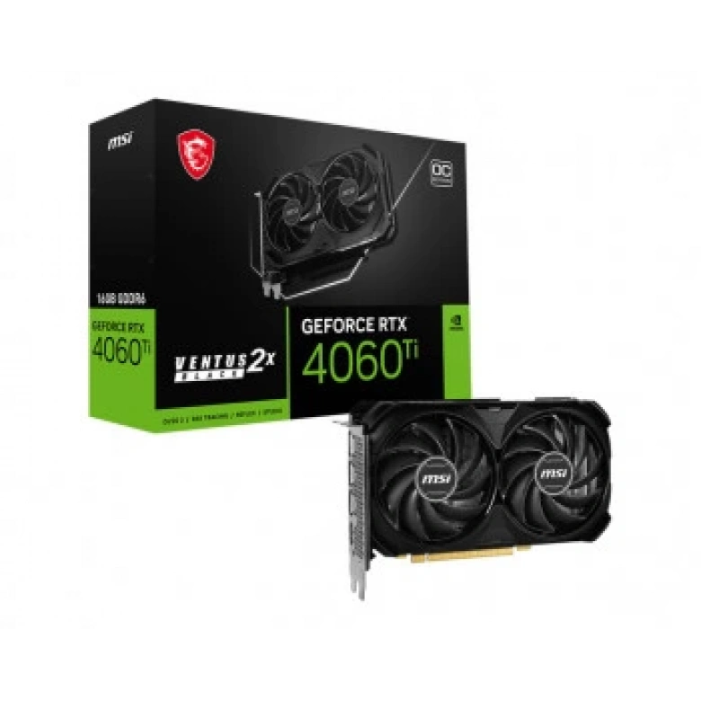 MSI GEFORCE RTX 4060 TI VENTUS 2X BLACK 16G OC 16GB GDDR6 HDMI DP 128Bit