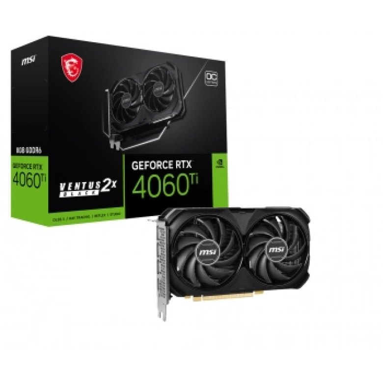 MSI GEFORCE RTX 4060 TI VENTUS 2X BLACK 8G OC GDDR6 8GB GDDR6 DP HDMI 128Bit