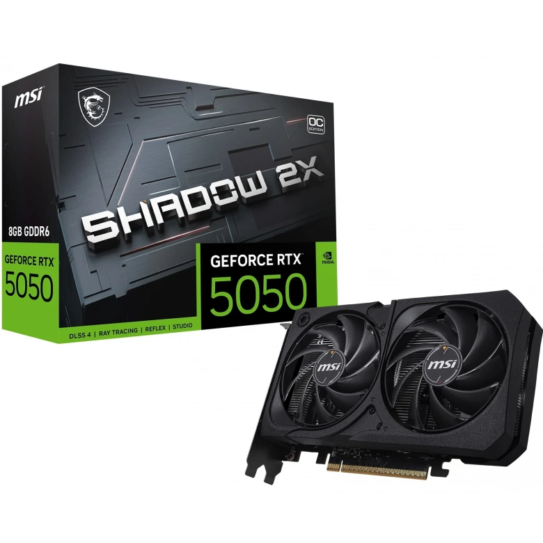MSI GEFORCE RTX 5050 8G SHADOW 2X OC 8GB GDDR6 128B DX12 PCIE 5.0 X16 (3XDP 1XHDMI)