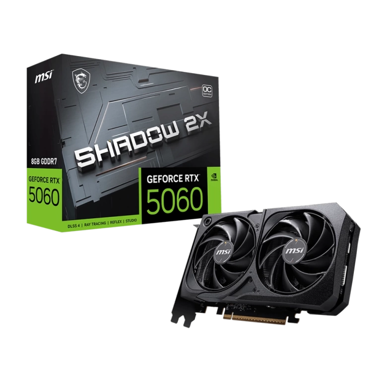 MSI GEFORCE RTX 5060 TI 8G SHADOW 2X OC GDDR7 128B DX12 PCIE 5.0 X16 (3XDP 1XHDMI)