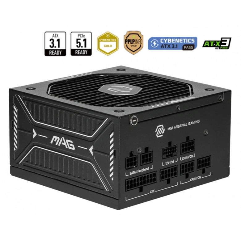 MSI MAG A750GLS PCIE5 750W 80+GOLD POWER SUPPLY
