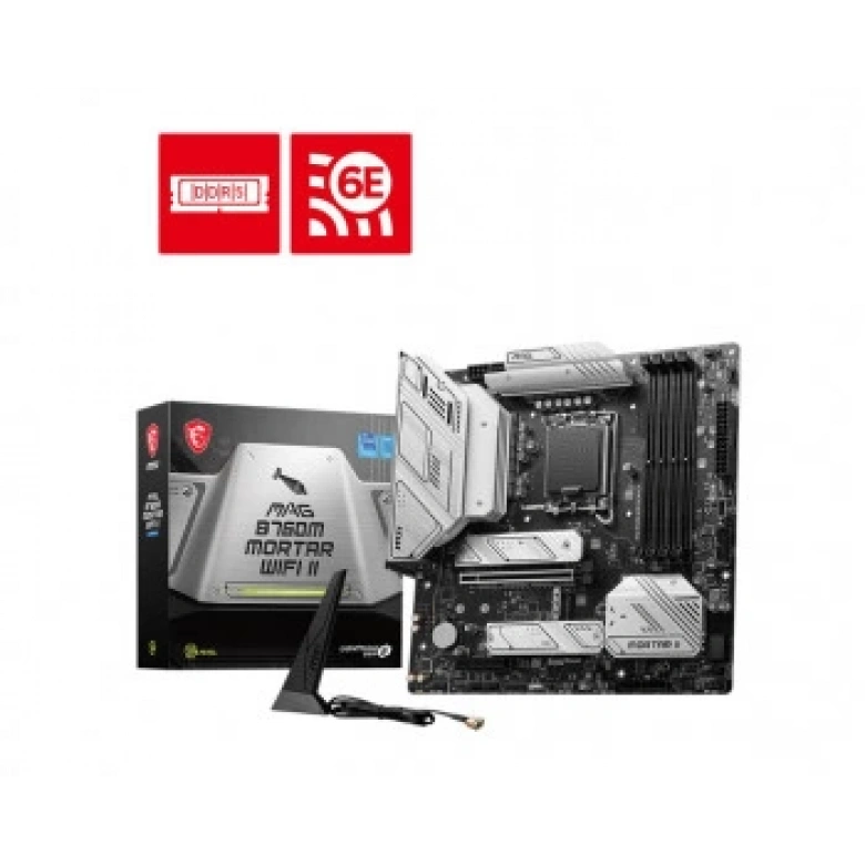 MSI MAG B760M MORTAR WIFI II DDR5 3XM2 HDMI DP LAN WİFİ ATX 1700P