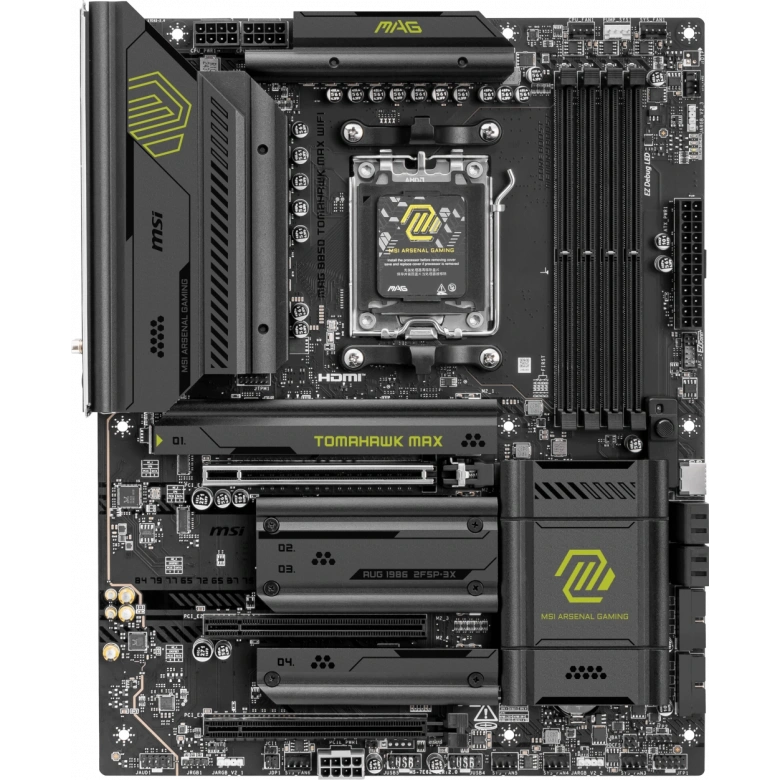 MSI MAG B850 TOMAHAWK MAX WIFI AM5 DDR5 8400MHZ(OC) HDMI 4x M.2 USB 10Gbs 5G LAN WI-FI 7 ATX
