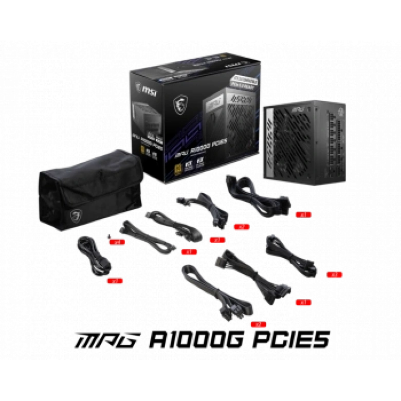 MSI MPG A1000G PCIE5 1000W 80+ GOLD POWER SUPPLY