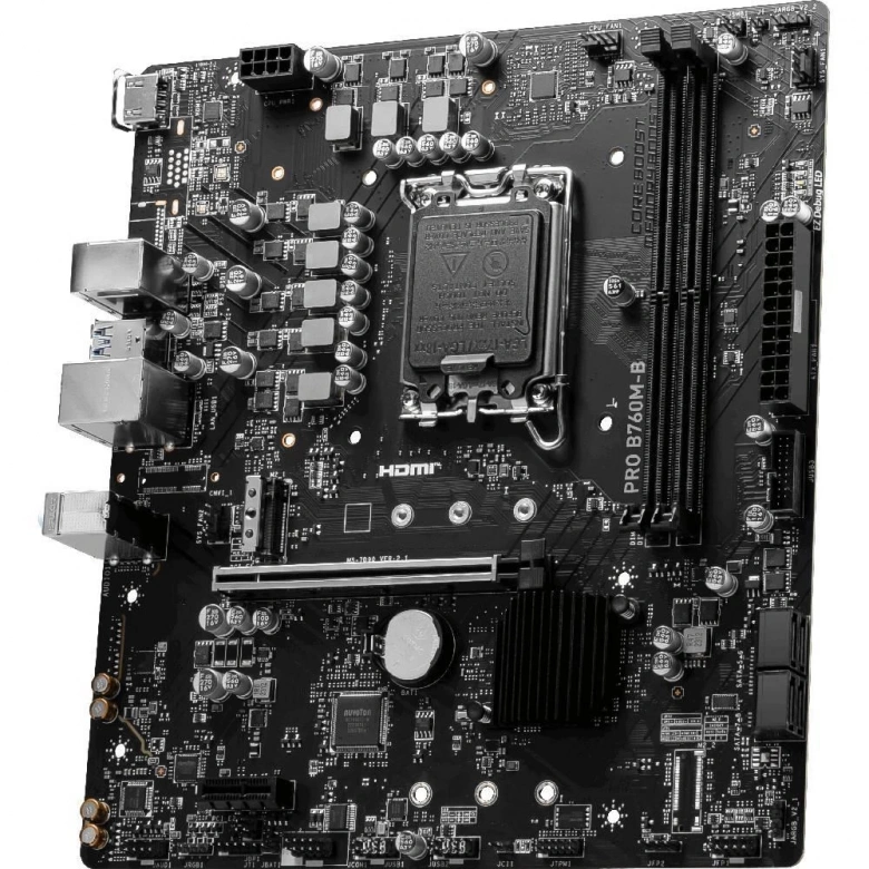 MSI PRO B760M-B DDR4 4800(OC) PCI-E M.2 USB3.2 HDMI mATX