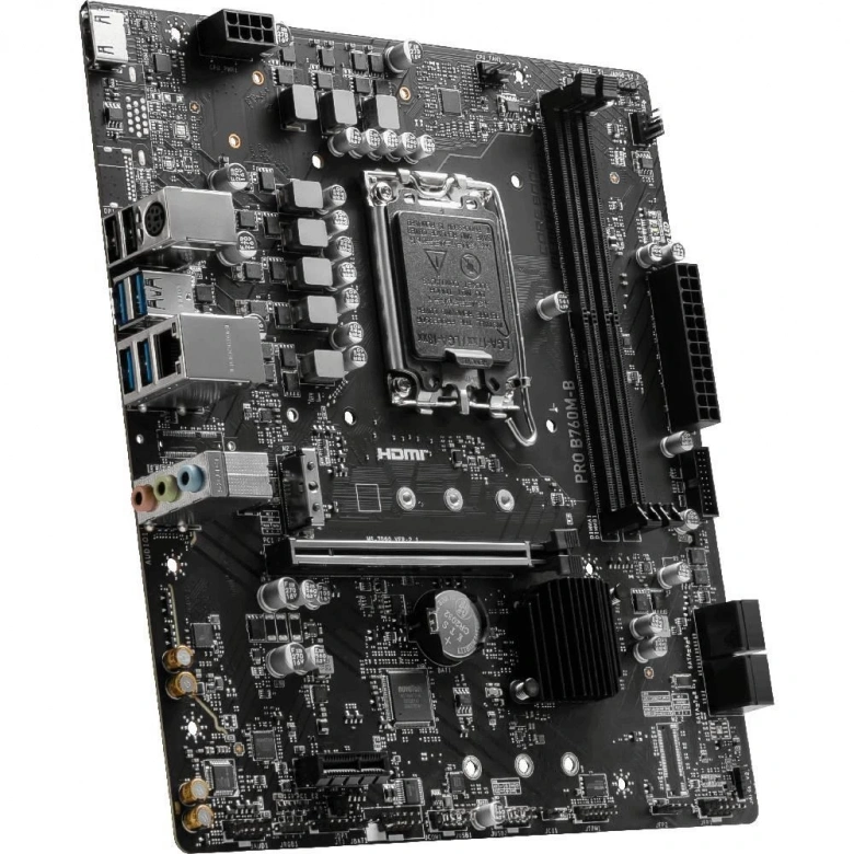MSI PRO B760M-B DDR4 4800(OC) PCI-E M.2 USB3.2 HDMI mATX