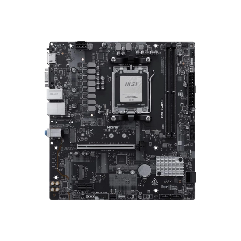 MSI PRO B840M-B AM5 DDR5 8000MHZ(OC) HDMI VGA 2X M.2 USB 5 GBS 2.5G LAN MATX