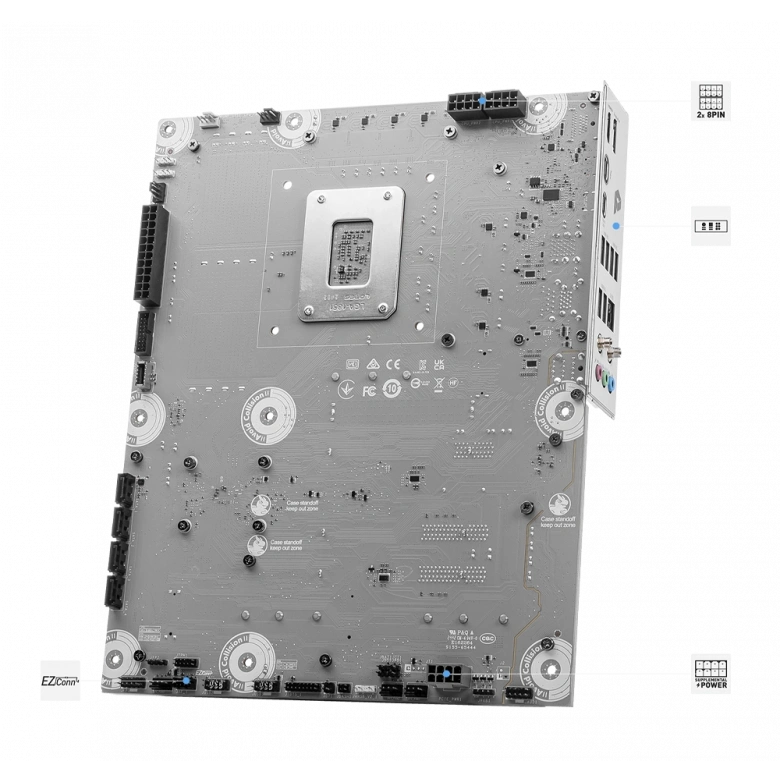 MSI PRO Z890-S WIFI PZ DDR5 8800MHZ(OC) USB 20Gbps 3xM.2 1xTB4 HDMI DISPLAY 2.5G LAN WIFI7 ATX 1851P
