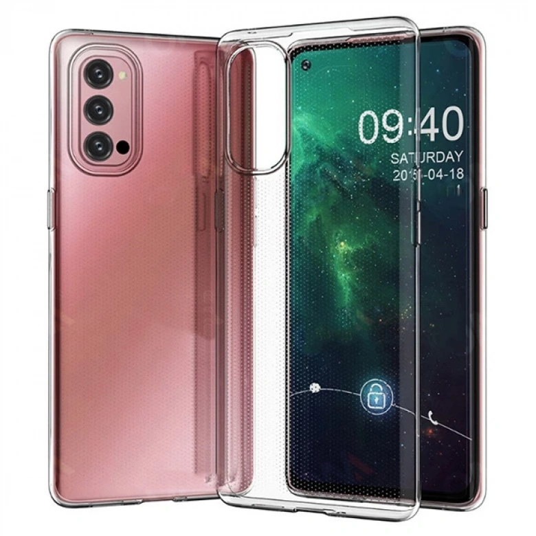 OPPO Reno 4 2.0mm Şeffaf Silikon kılıf Shockproof kılıf