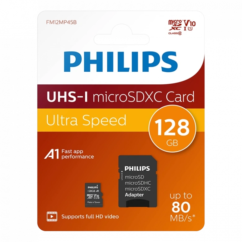 PHILIPS 128GB MICRO SDXC 80 MB/S C10 FM12MP45B/00
