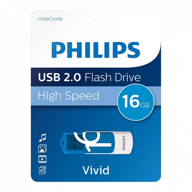 PHILIPS 16GB USB 2.0 25/100MB/S FM16FD05B/00