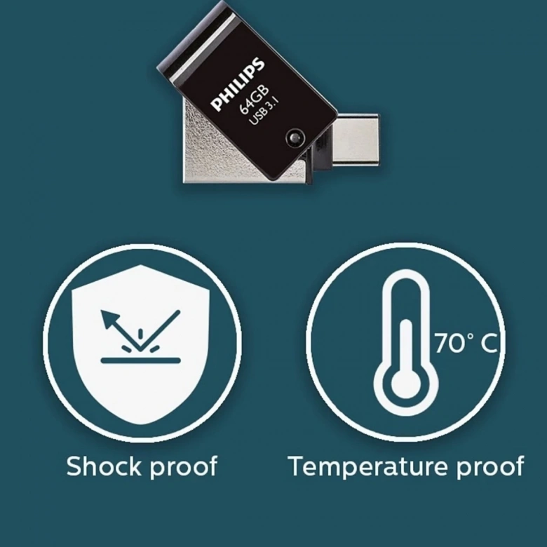 PHILIPS 64GB USB3.1 TYPE-C 100/150 MB/S FM64DC152B/00