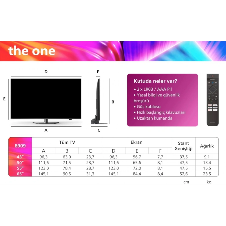 PHILIPS 65PUS8909 4K ULTRA HD 65 165 EKRAN UYDU