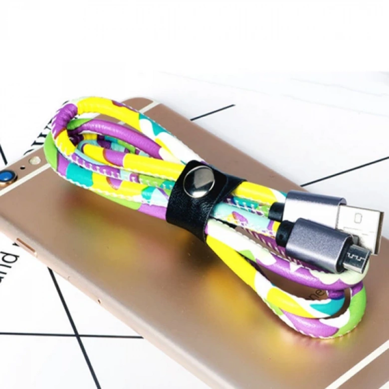 Rxix iPhone Lightning Desenli Usb Şarj Kablosu 1metre