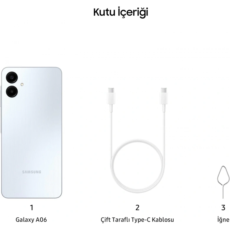 SAMSUNG GALAXY A06 128GB 4GB RAM MAVI CEP TELEFONU