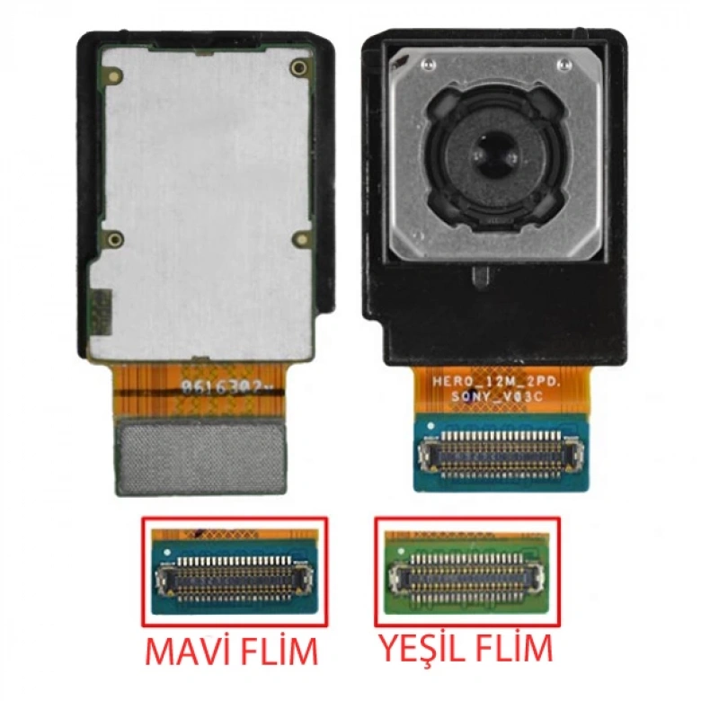 SM Galaxy S7 G930 S7 Edge G935 İçin Arka Kamera Mavi Filmi