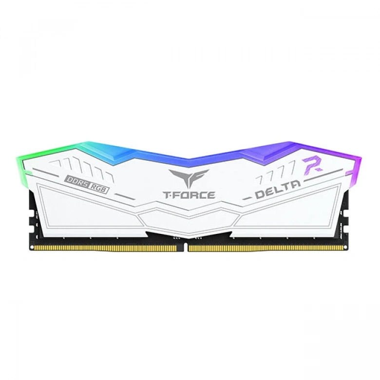 Team T-Force DELTA RGB White 32GB 2x16GB 6400Mhz DDR5 Gaming Ram CL40 (FF4D532G6400HC40BDC01)