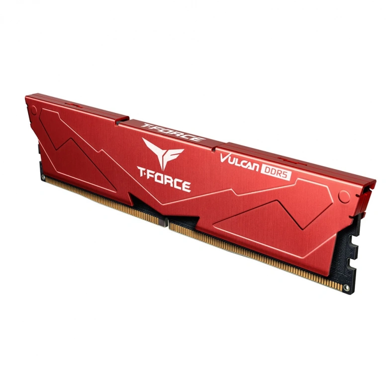 Team T-Force Vulcan Red 16GB 1x16GB 6000Mhz DDR5 CL38 Gaming Ram (FLRD516G6000HC38J01)