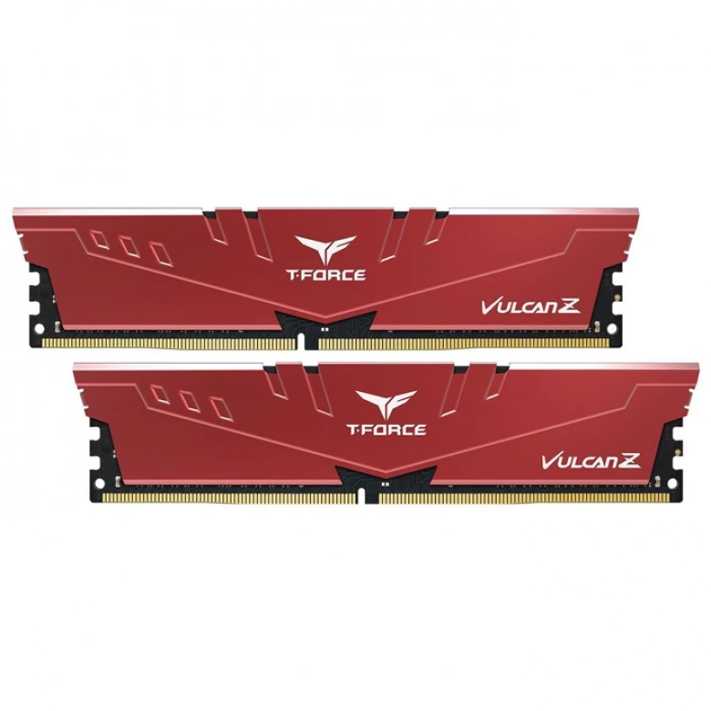 Team T-Force Vulcan Z Red 32GB 2x16GB 3200MHz CL16 DDR4 Gaming Ram (TLZRD432G3200HC16FDC01)