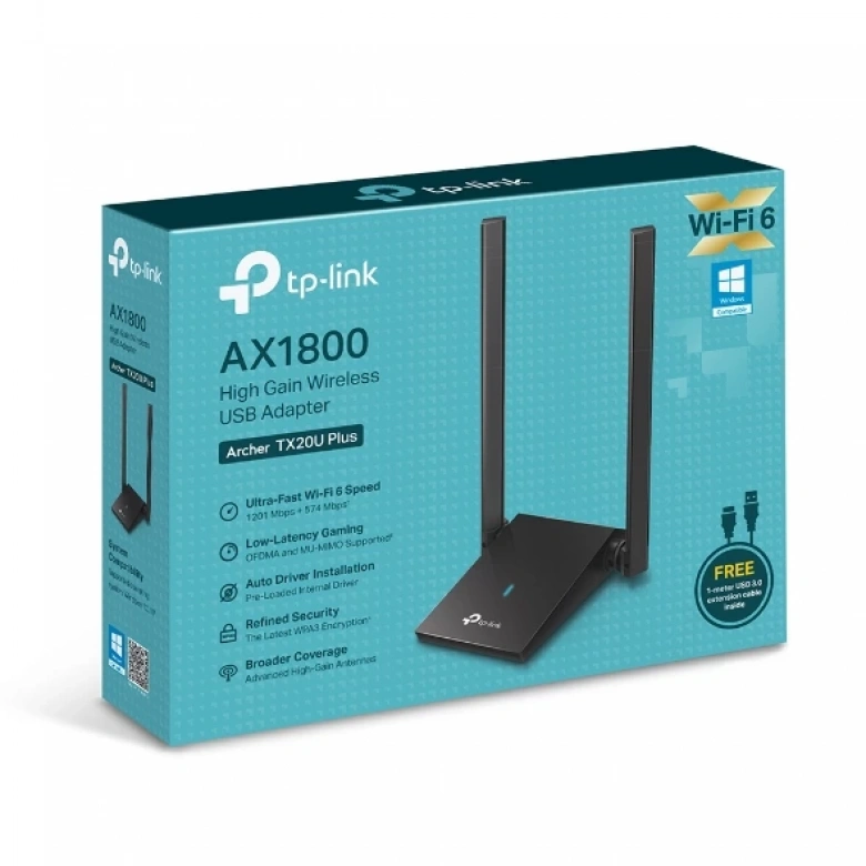 TP-LINK ARCHER TX20U PLUS AX1800 Mbps USB ADAPTÖR