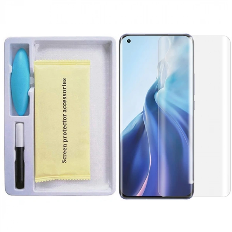Xiaomi Mİ 11 Full Uv Liquid+uv Işık 3D Tempered Cam Ekran Koruyucu