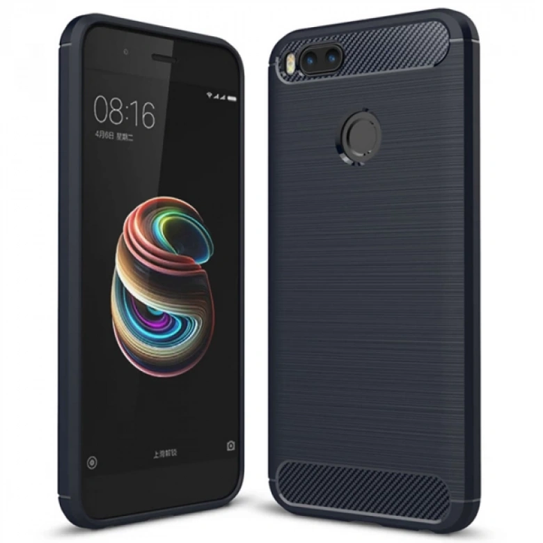 Xiaomi Mi 5x Dark Ultra Koruma Karbon Fiber Doku Silikon Kılıf
