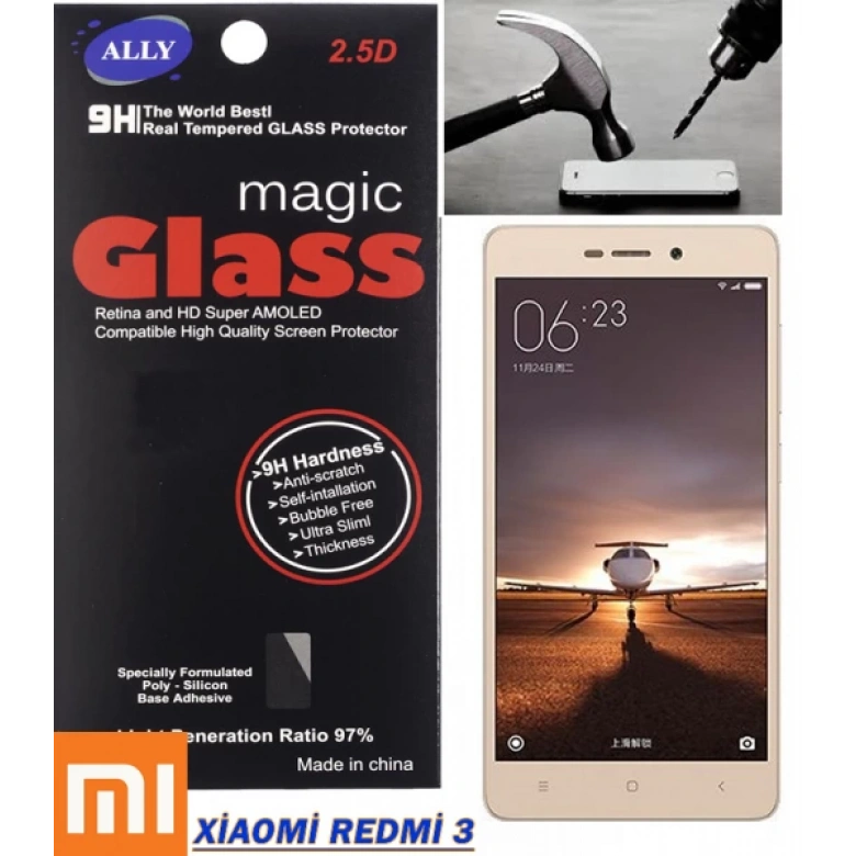 Xiaomi Redmi 3 Kırılmaz Cam Ekran Koruyucu