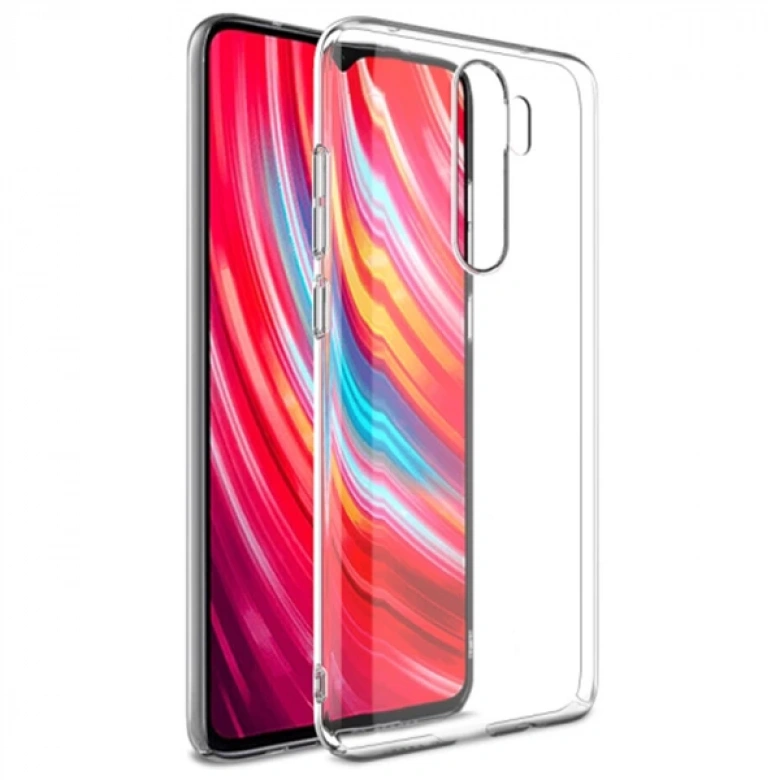 Xiaomi Redmi Note 8 Pro Kamera Korumalı Fit Şeffaf Silikon Kılıf