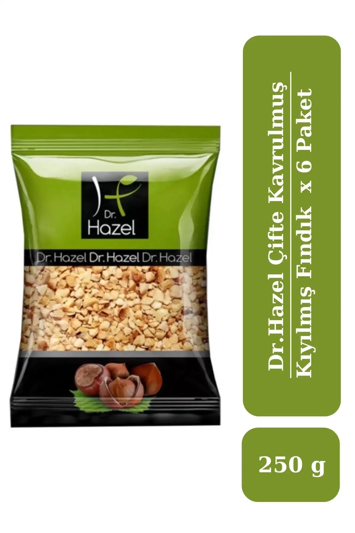 Drhazel Çifte Kavrulmuş Kıyılmış Fındık 250 G x 6 Paket
