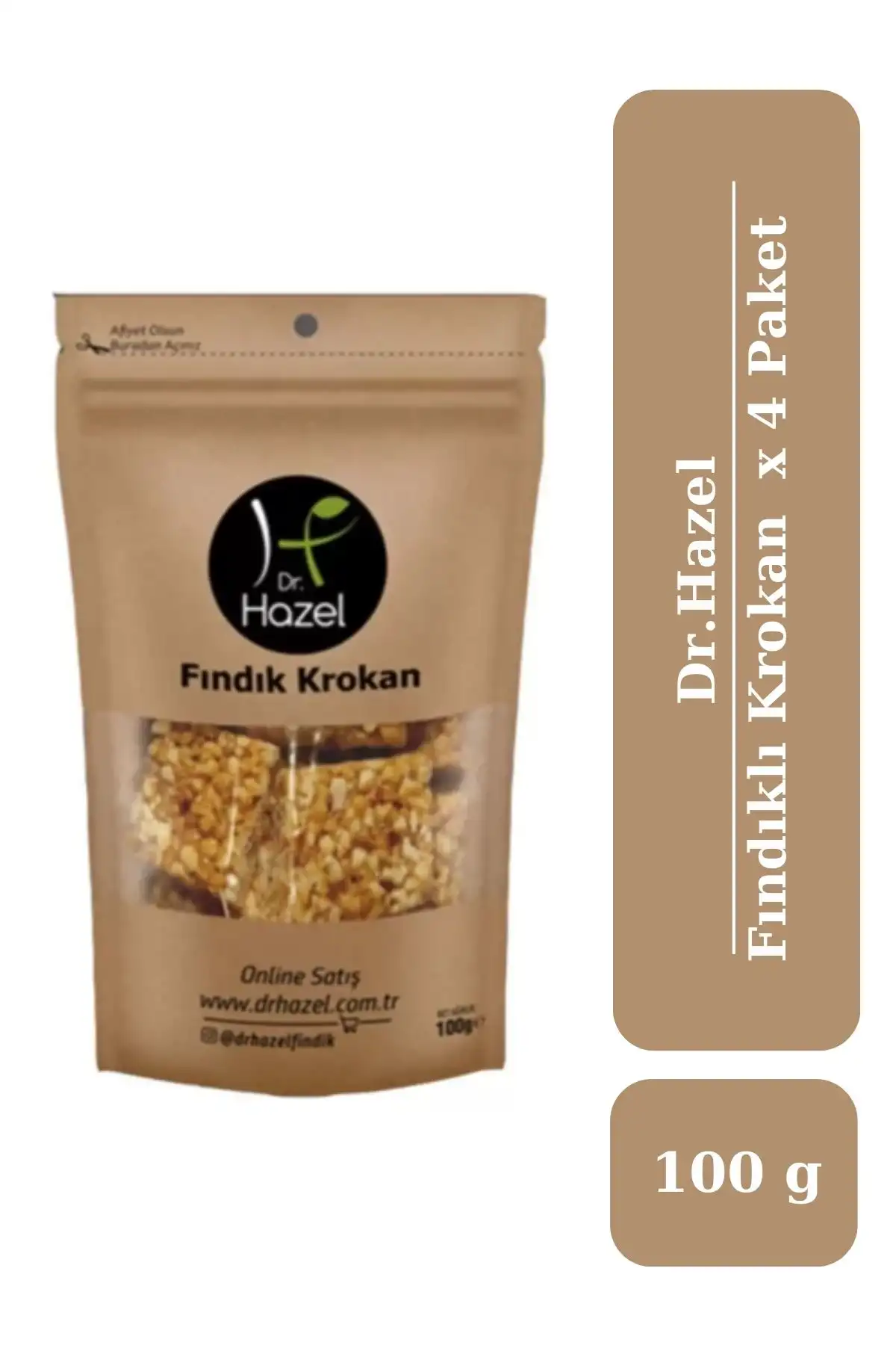 Drhazel Fındıklı Krokan 100 g x 4 Paket